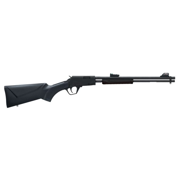 RIFLE CBC PUMP ACTION .22 LR CANO 18″ – CORONHA EM POLÍMERO PRETO